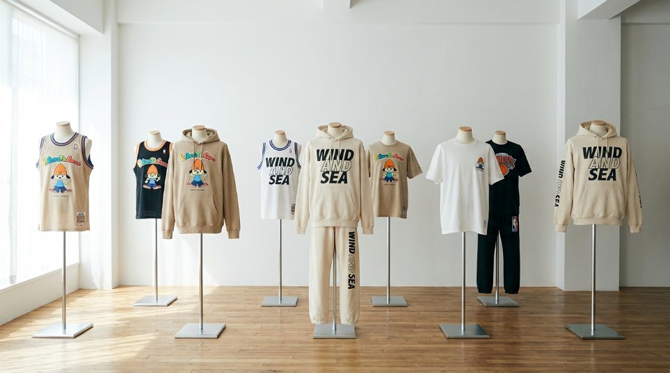 NBA x Parappa The Rapper x WIND AND SEA 三方联乘系列即将登场第一张图
