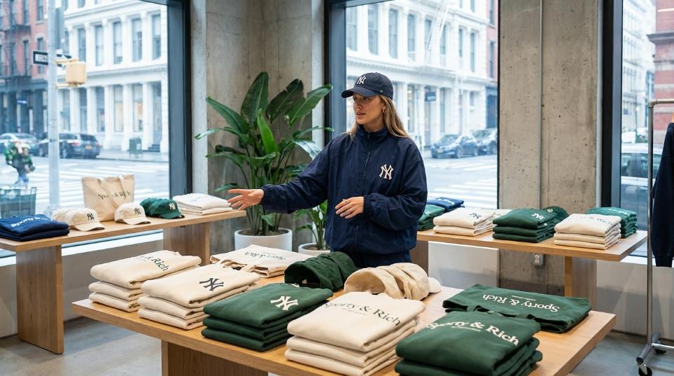 Sporty & Rich x ’47 Brand x The New York Yankees 三方联名系列登场第一张图