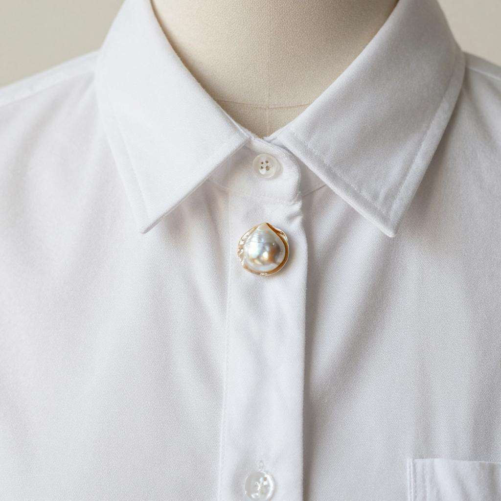 贝壳扣天然光泽：衣着上的海洋艺术品