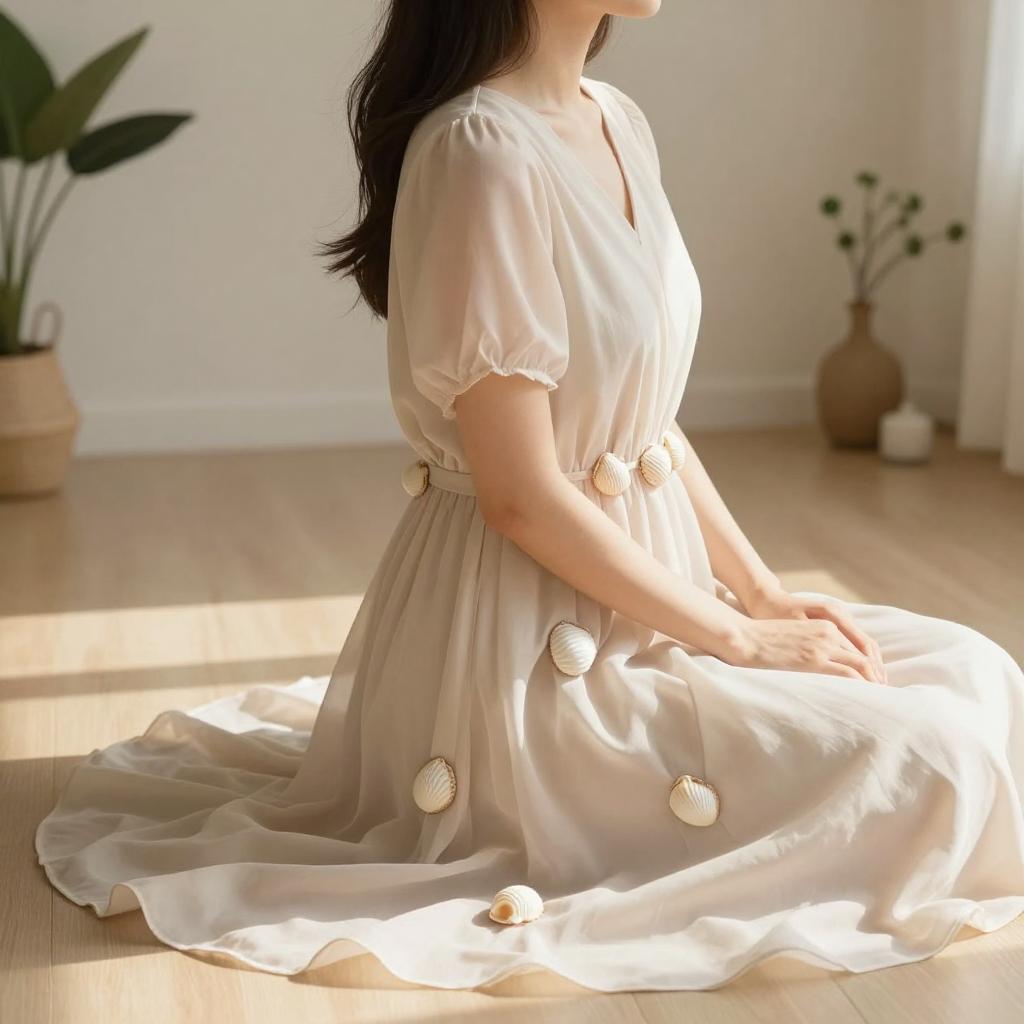 贝壳扣天然光泽：衣着上的海洋艺术品第一张图