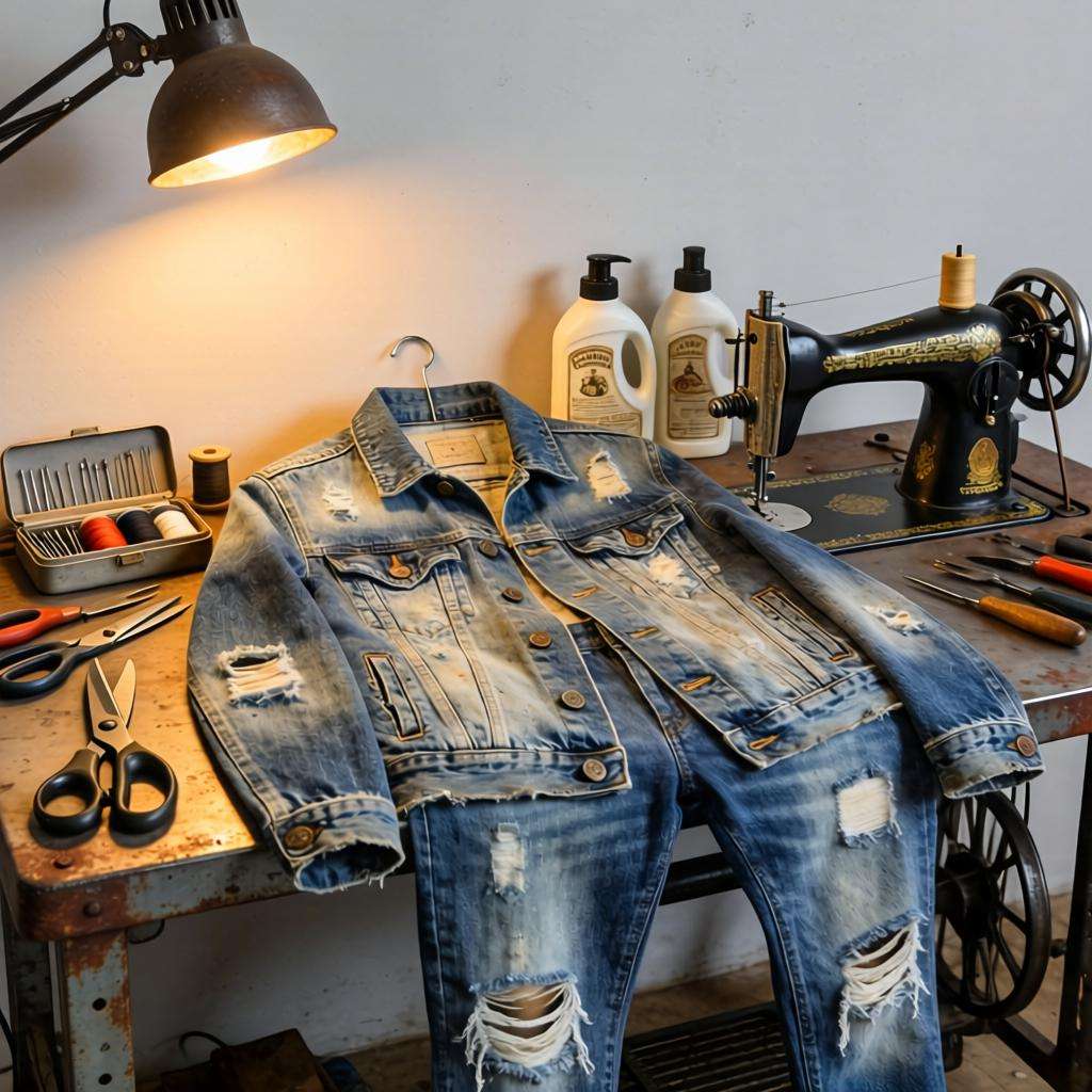 水洗做旧处理：让服装焕发独特魅力的秘密技巧