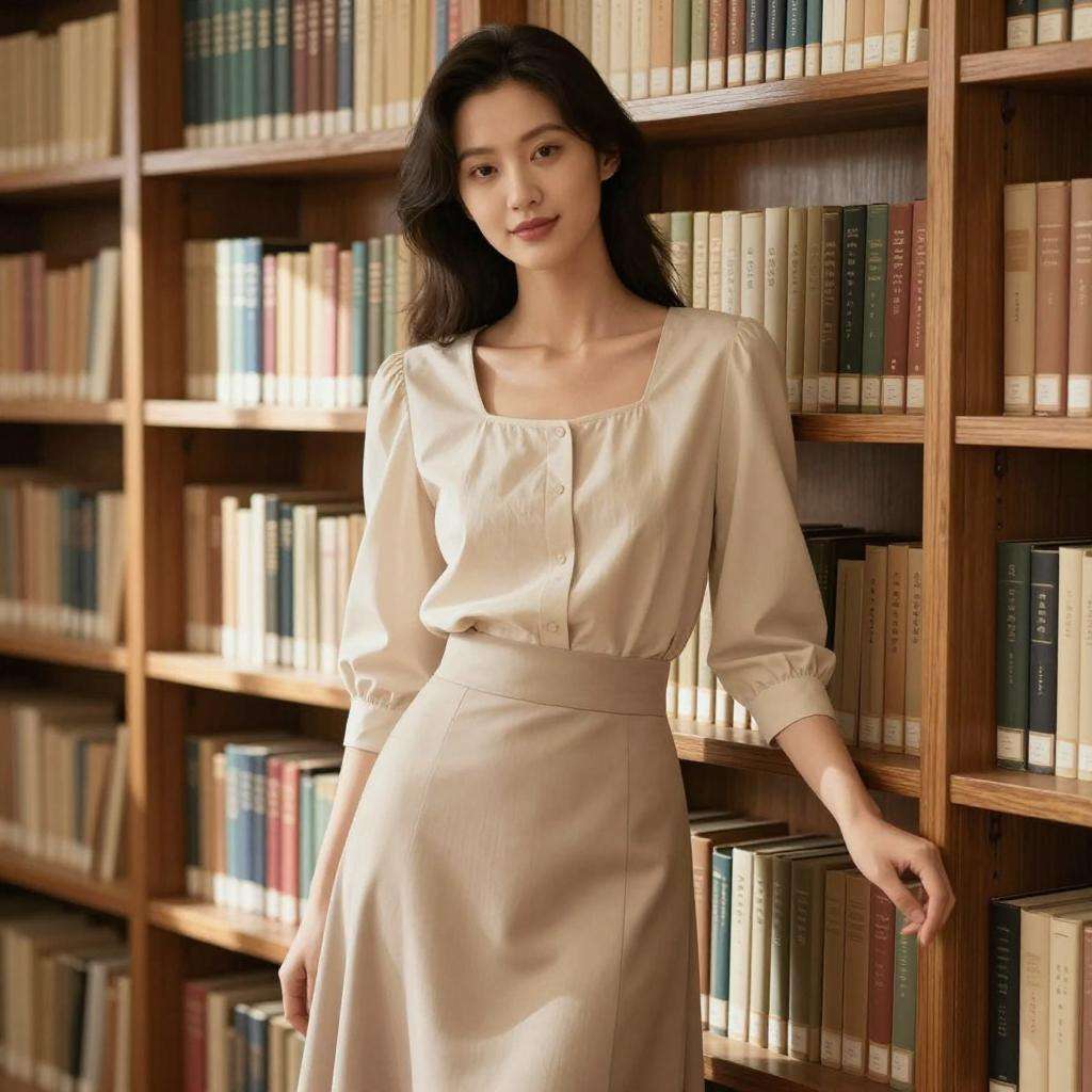 方领复古风格：穿出经典韵味的魅力密码第一张图