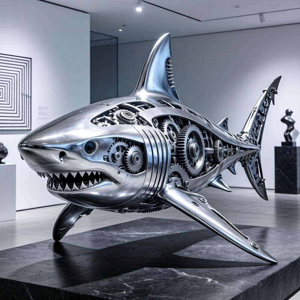 BALENCIAGA 推出 7 万美元 F1 鲨鱼雕塑