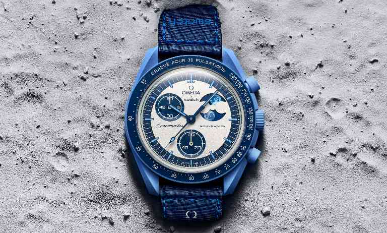 OMEGA x Swatch 全新 Bioceramic MoonSwatch 系列腕表 MISSION TO THE SUPER BLUE MOONPHASE