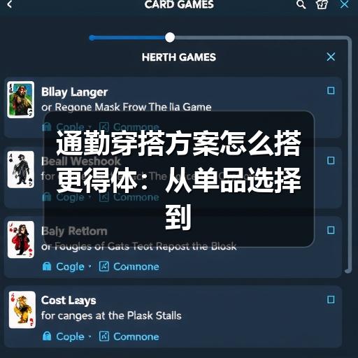通勤穿搭方案怎么搭更得体：从单品选择到日常搭配思路